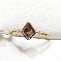 $3200 10K  Rare Fancy Color Diamond(1.38ct) Ring