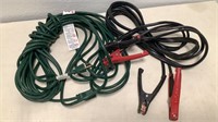 Extension Cord & Car Battery Jumper Cables