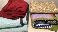 (3) Blankets & Crocheted Afgan