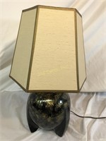 Unique Black And Gold Glass Lamp