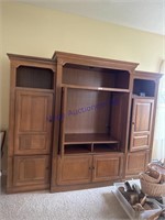 LARGE ENTERTAINMENT CENTER, COMES IN 3 PIECES,