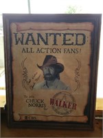 A- CHUCK NORRIS AUTOGRAPHED POSTER
