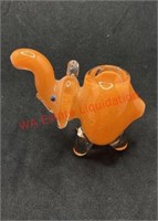 Glass pipe orange elephant (living room)