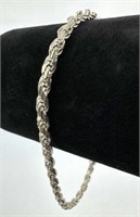 925 Silver Rope Chain Bracelet