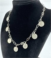 925 Silver Disc Charm Necklace