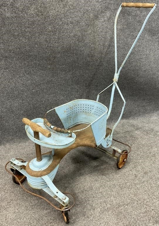 Vintage Metal Baby Stroller/Walker