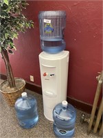 WATER COOLER AND 2 WATER JUGS