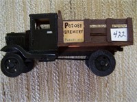 Handmade -Wooden Potosi Beer Truck with Kegs and B