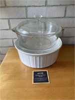 French White Corel & Clear Pyrex Baking Dishes