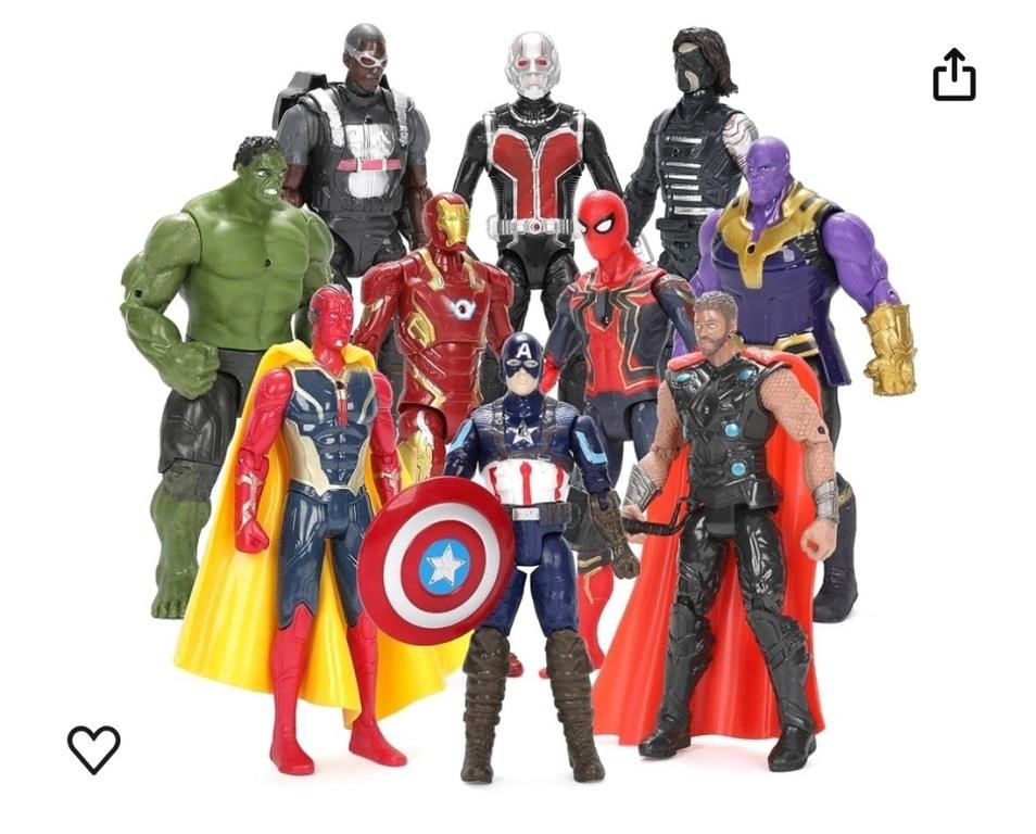 10 pc super hero action figures