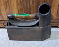 Antique charcoal box iron