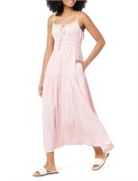 The Drop Women's Tavia Tie-Front Tiered Maxi Dress