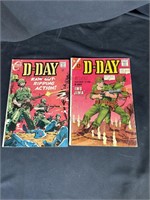 Pair 12 Cent Charlton Comics D-Day No. 2 & 6