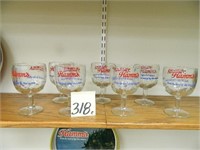 (7) Hamm's Schooner Glasses (6") -