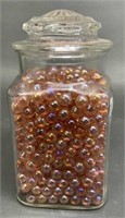 Large Pharmacy Glass Jar With Marbles