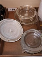 LOT GLASS ROUND BAKING DISHES