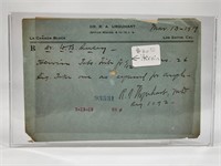 1919 DR. NOTE PERSCRIBING COCAINE & HEROIN