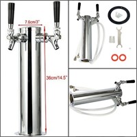 YaeBrew Double Faucet Tap Draft Beer Tower