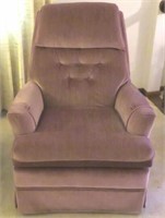 Noritage rocking swivel arm chair - mauve color