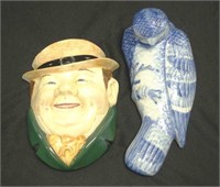Two various ceramic wall decorations