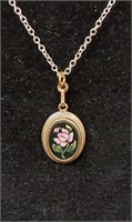 Avon flower pendant 925 sterling silver necklace