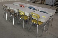 (8) School Desks & (8) Chairs