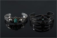 Set of Sterling Silver  & Turquoise Bracelets