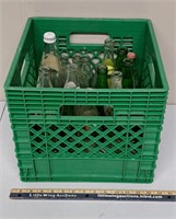 Vintage Pop Bottles in NEILSON Green Crate