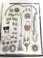 20+ Vintage Rhinestone Brooches, Earrings & More