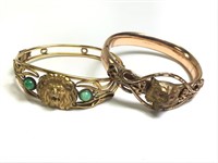 Antique Lion Head Bangle Bracelets - Nice