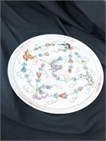 Vintage 10" Chinese Porcelain Butterfly Tea Tray
