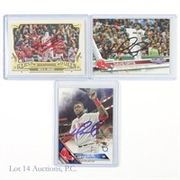 David Ortiz Signed Topps MLB Baseball Cards (3)