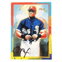 Peter Max Signed Topps Gallery Frank Thomas Card
