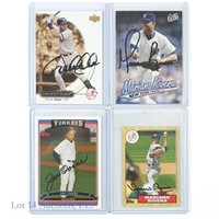 Signed Derek Jeter Mariano Rivera Joe Torre Cards