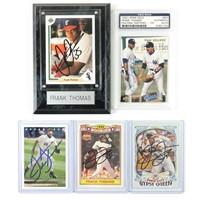 Frank Thomas Signed Topps RC & UD Cards (PSA) (5)