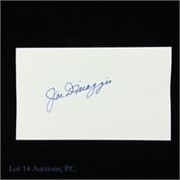Joe DiMaggio Signed Index Cut Signature Auto