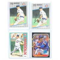 Greg Maddux Signed Donruss RC & Fleer Cards (4)