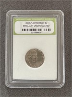 2011-P Jefferson Brilliant Uncirculated Nickel