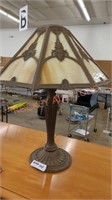 Vintage slag glass art Deco style table lamp