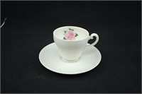 Vintage Theodore Haviland Rose Teacup & Saucer