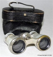 Fine Edwardian MOP/Silver Plate Opera Glasses