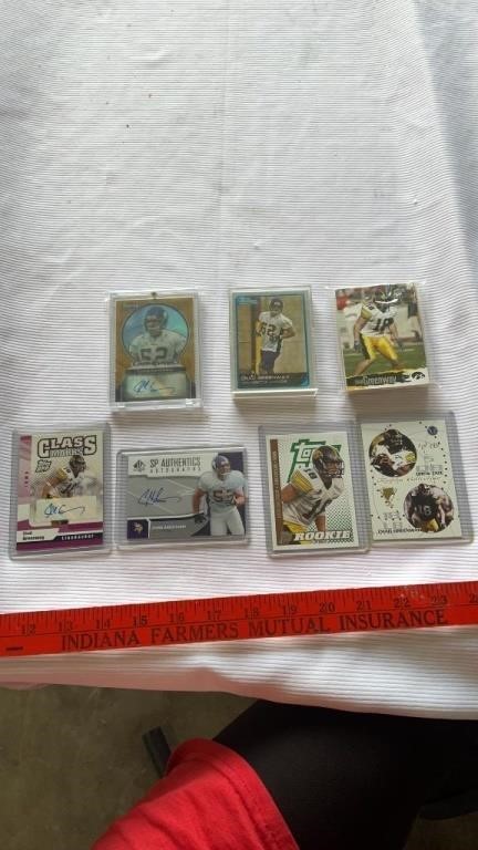 Football trading cards.