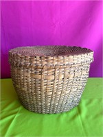 Antique Hand Made Taconic Basket w Lid 1800's
