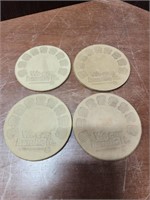 Set 4 Union Pacific Leather coasters vintage