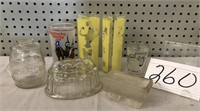 VINTAGE GLASS /GLASSWARE / INDUSTIAL LIGHT COVER