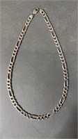 925 Sterling Sliver 24" Figaro Style Necklace