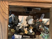 Bird Figurine Decor (top shelf)