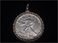 1991 American Silver Eagle with .925 Bezel