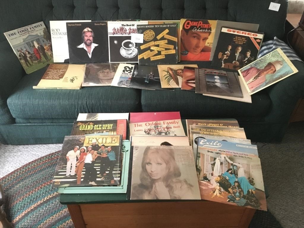 large assortment of records