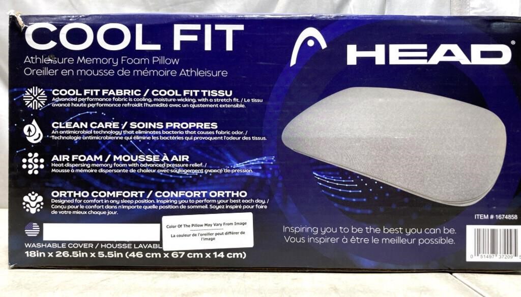 Head Cool Fit Memory Foam Pillow